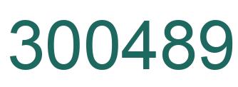 Number 300489 green image