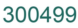 Number 300499 green image