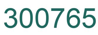 Number 300765 green image