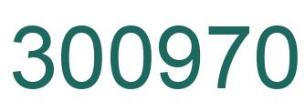 Number 300970 green image