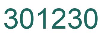 Number 301230 green image