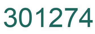 Number 301274 green image