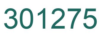Number 301275 green image