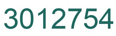 Number 3012754 green image