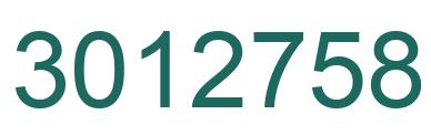Number 3012758 green image