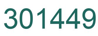 Number 301449 green image