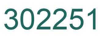 Number 302251 green image