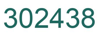 Number 302438 green image