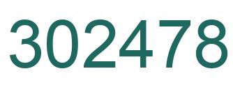 Number 302478 green image