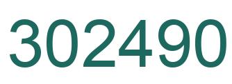 Number 302490 green image