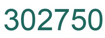 Number 302750 green image