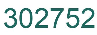 Number 302752 green image
