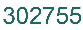 Number 302755 green image