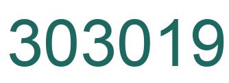 Number 303019 green image