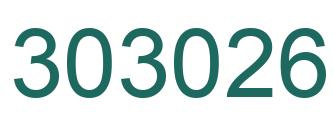 Number 303026 green image