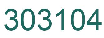 Number 303104 green image