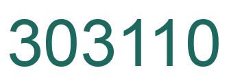Number 303110 green image