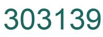 Number 303139 green image