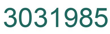 Number 3031985 green image