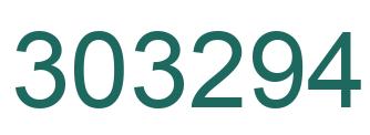 Number 303294 green image