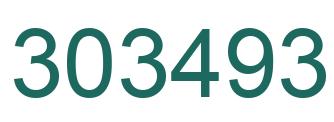 Number 303493 green image