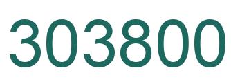 Number 303800 green image
