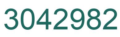 Number 3042982 green image