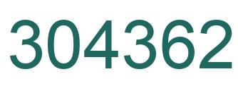 Number 304362 green image