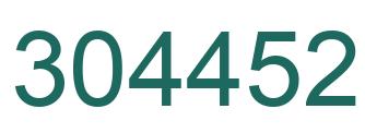 Number 304452 green image