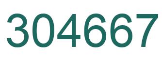 Number 304667 green image