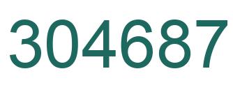 Number 304687 green image