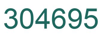 Number 304695 green image