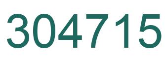Number 304715 green image