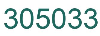 Number 305033 green image