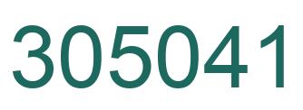 Number 305041 green image