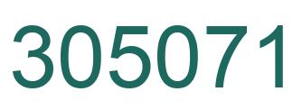 Number 305071 green image