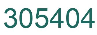 Number 305404 green image