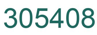Number 305408 green image