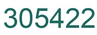 Number 305422 green image