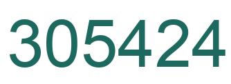 Number 305424 green image