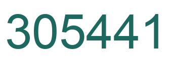 Number 305441 green image