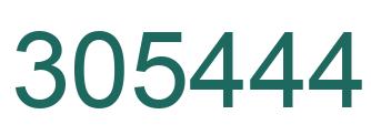 Number 305444 green image