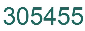 Number 305455 green image