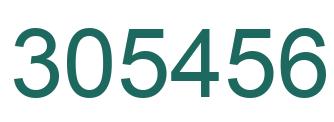 Number 305456 green image