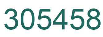 Number 305458 green image