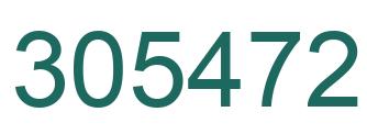 Number 305472 green image