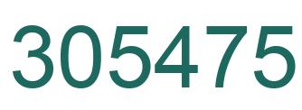 Number 305475 green image