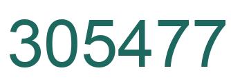 Number 305477 green image