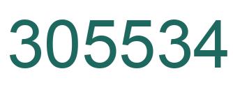 Number 305534 green image