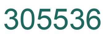 Number 305536 green image